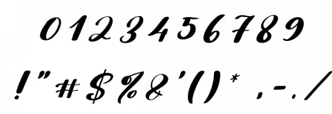 Sunnday Italic Font OTHER CHARS