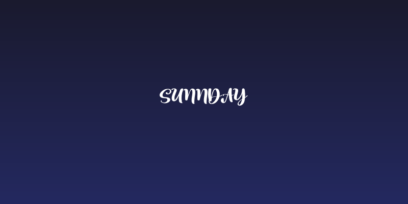 Sunnday Social Header