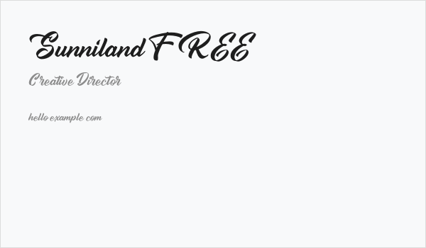 SunnilandFREE Business Card