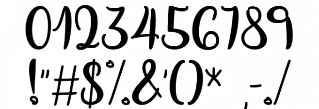 Sunny April Font OTHER CHARS