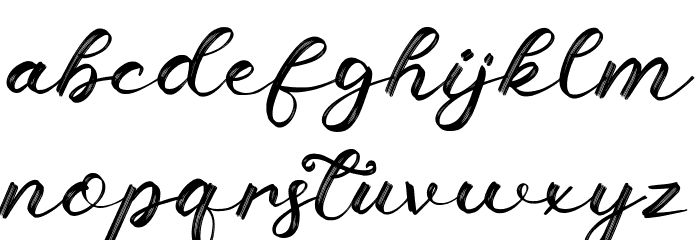Sunny Brush Font LOWERCASE