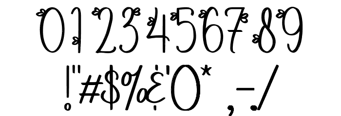 Sunny Bunny Alternate Demo Font OTHER CHARS