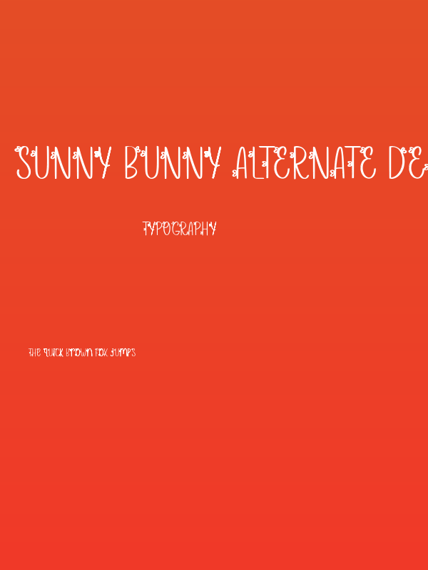 Sunny Bunny Alternate Demo Poster
