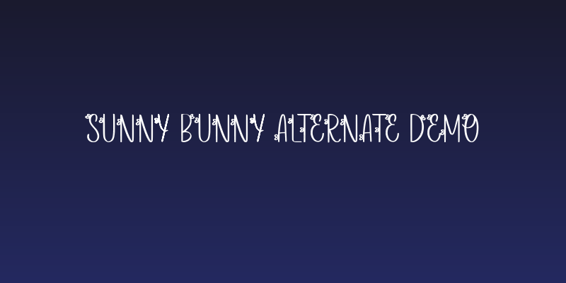 Sunny Bunny Alternate Demo Social Header
