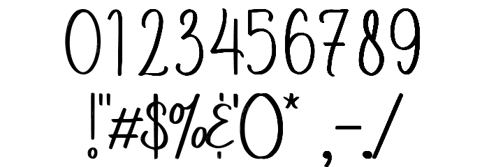 Sunny Bunny Demo Font OTHER CHARS