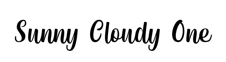 Sunny Cloudy One  नि: शुल्क फ़ॉन्ट्स डाउनलोड