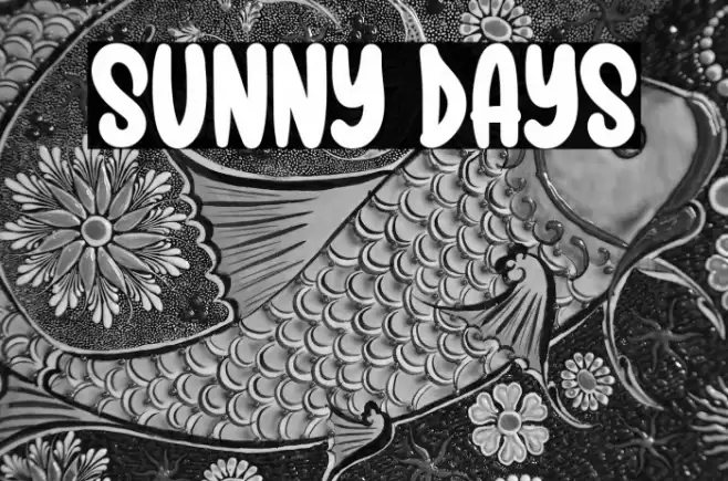 Sunny Days Caratteri examples