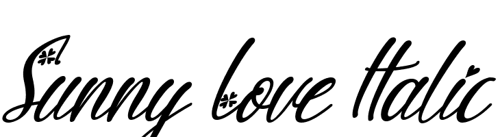 Sunny Love Italic  フリーフォントのダウンロード