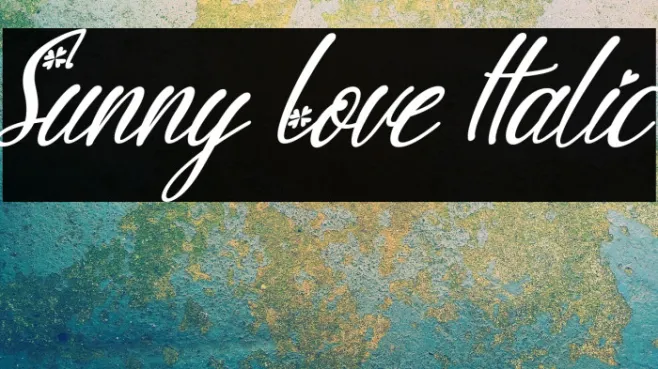 Sunny Love Italic Example 3