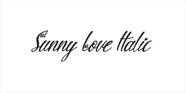 Sunny Love Italic Logo