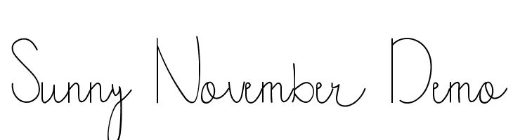 Sunny November Demo  Free Fonts Download