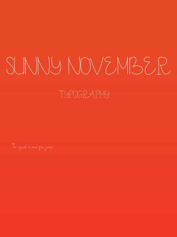 Sunny November Demo Poster
