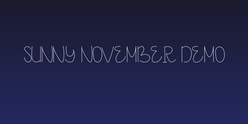 Sunny November Demo Social Header