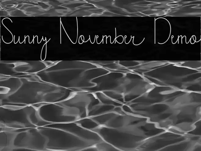 Sunny November Demo Font examples