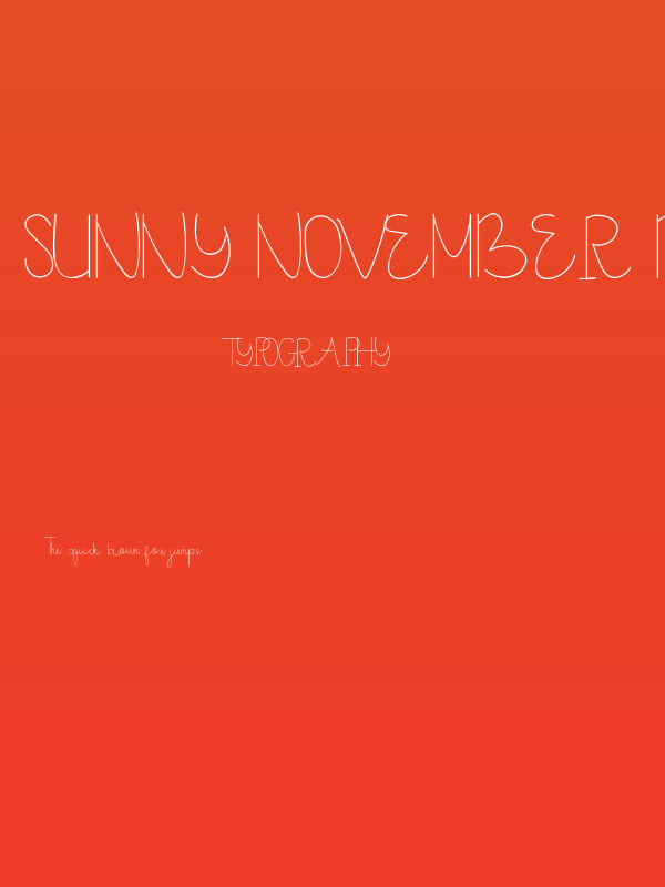 Sunny November Demo Poster