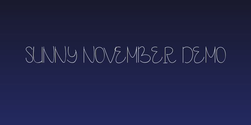 Sunny November Demo Social Header