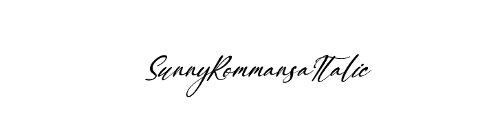 Sunny Rommansa Italic  フリーフォントのダウンロード