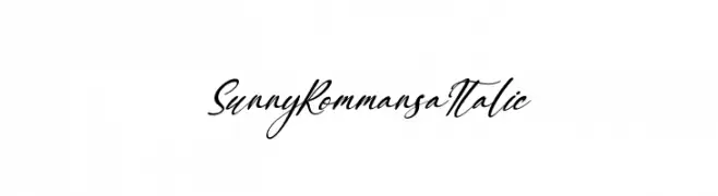 Sunny Rommansa Italic  Frei Schriftart Herunterladen