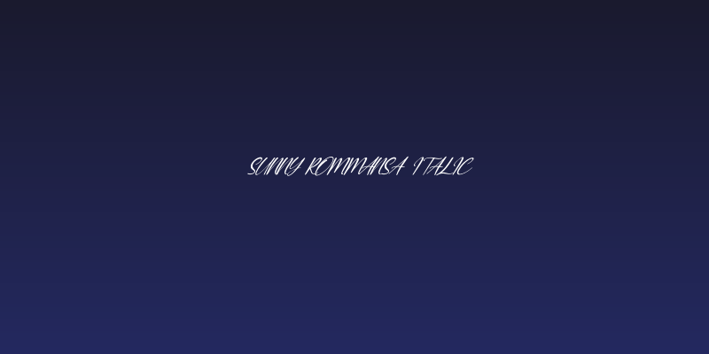 Sunny Rommansa Italic Social Header