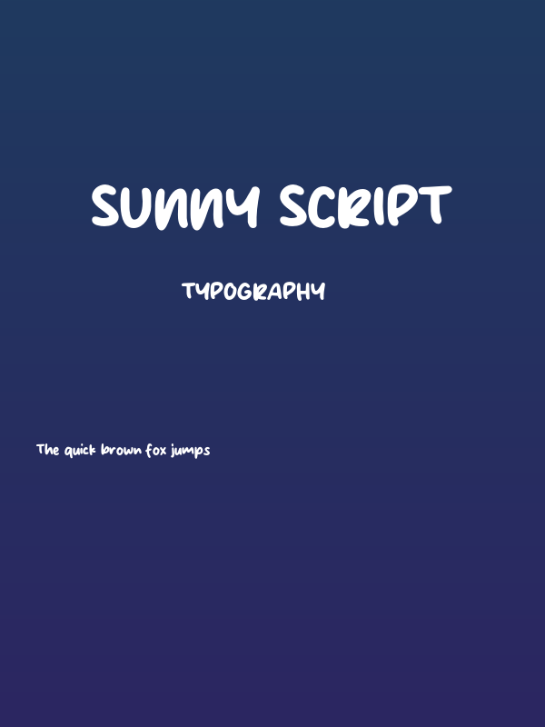 Sunny Script Poster