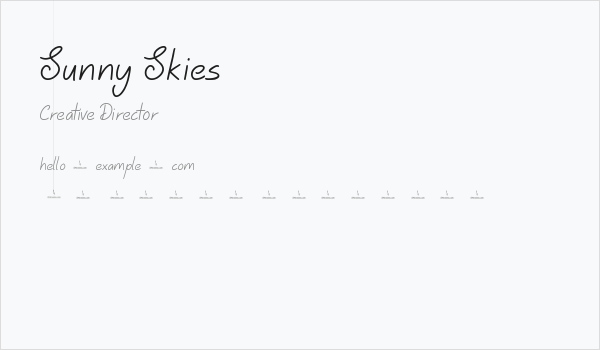 Sunny Skies Business Card