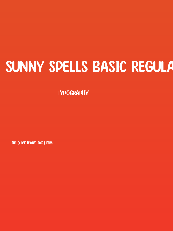 Sunny Spells Basic Regular Poster