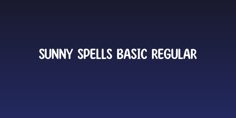 Sunny Spells Basic Regular Social Header