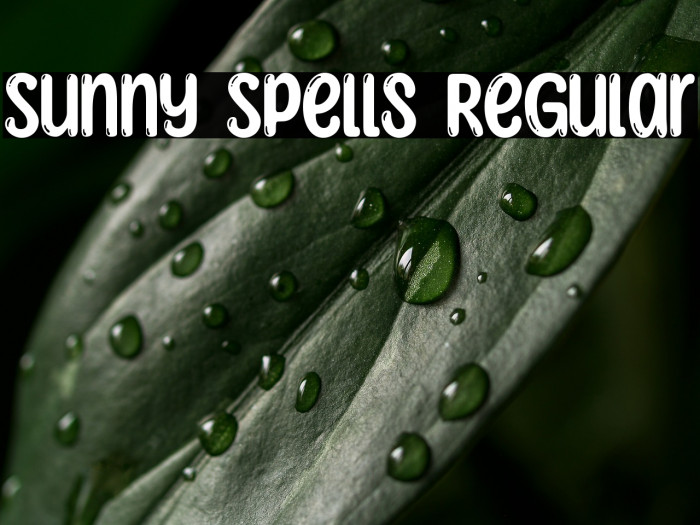 Sunny Spells Regular Example 1