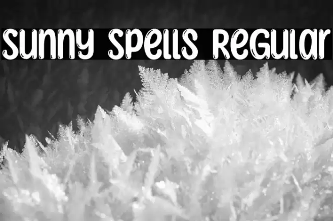 Sunny Spells Regular Font examples