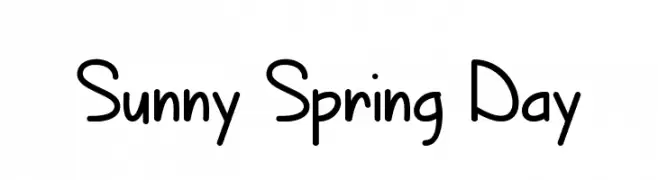 Sunny Spring Day  Fuentes Gratis Descargar