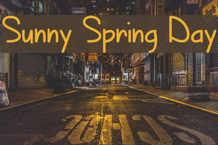 Sunny Spring Day Font examples