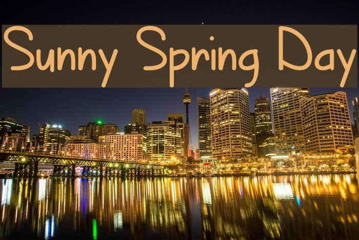 Sunny Spring Day Font examples