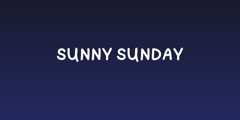 Sunny Sunday Social Header