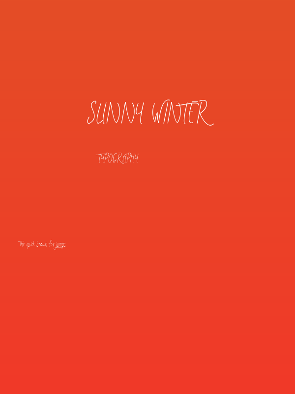 Sunny Winter Poster