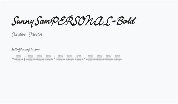 SunnySamPERSONAL-Bold Business Card