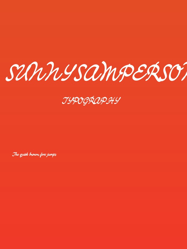 SunnySamPERSONAL-Bold Poster