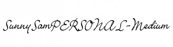 SunnySamPERSONAL-Medium  Fuentes Gratis Descargar