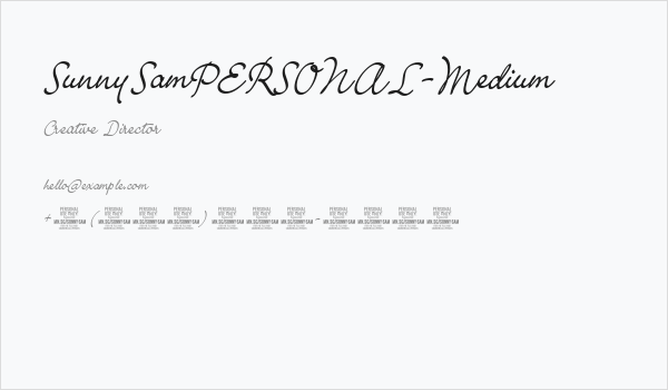 SunnySamPERSONAL-Medium Business Card