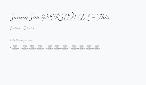 SunnySamPERSONAL-Thin Business Card