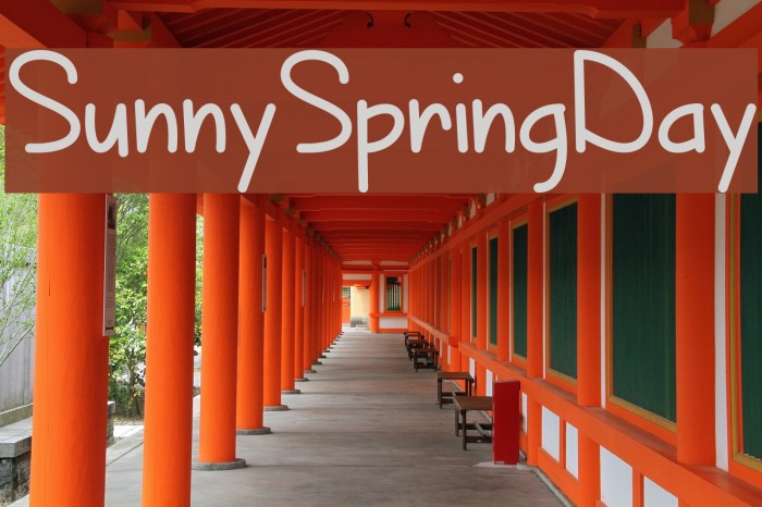 SunnySpringDay Font examples