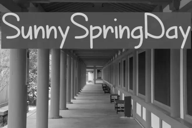 SunnySpringDay Font examples
