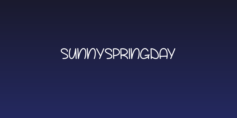 SunnySpringDay Social Header