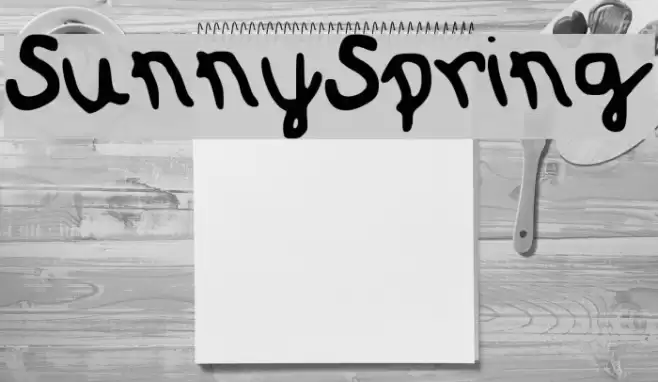 SunnySpring Font examples