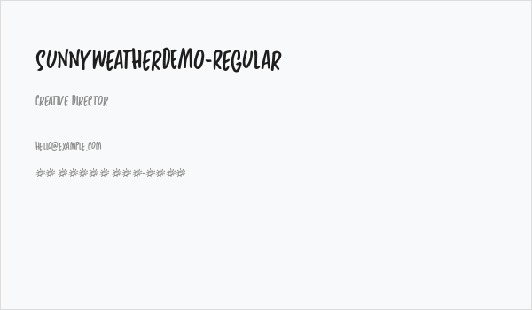 SunnyWeatherDEMO-Regular Business Card