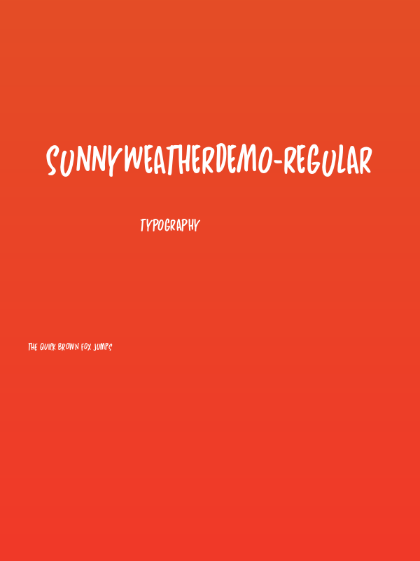 SunnyWeatherDEMO-Regular Poster