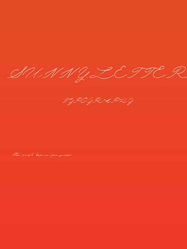 Sunnyletter Demo Regular Poster