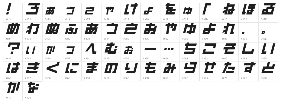 Sunplaza Character Map