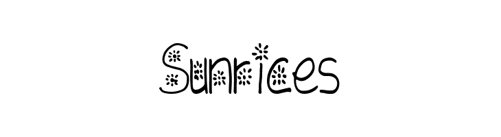 Sunrices Schriftart
