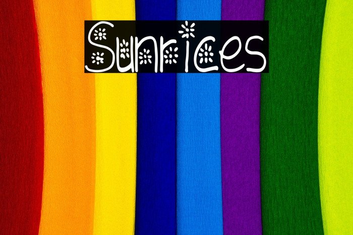 Sunrices Font examples