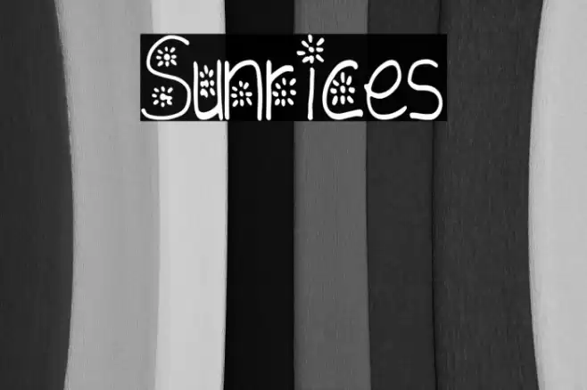 Sunrices Font examples